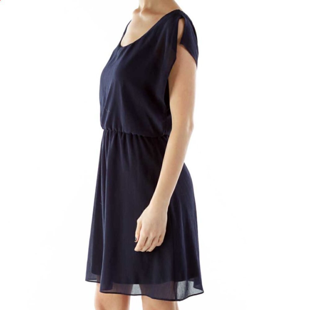 Outback red Navy Textured Day Dress - Picture 2 of 3